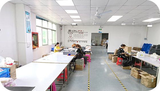 Boosin factory team and quality control workflow for custom stickers